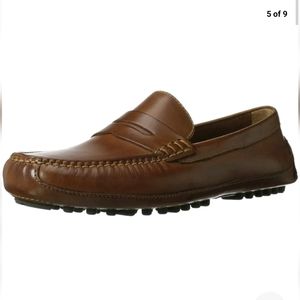 Cole Haan Tan Leather Slip-On Loafers